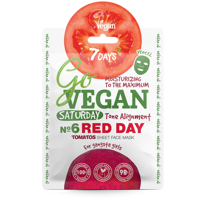 GO VEGAN SATURDAY FACE MASK